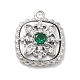 Латунные микропаве прозрачные кубические циркониевые подвески KK-Z073-26P-1