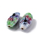 Овальные бусины Lampwork ручной работы LAMP-G137-D08-2