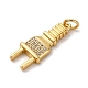 Латунные микро проложить кубического циркония подвески KK-P308-67G-2