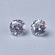 Кубического циркония указал назад кабошоны ZIRC-WH0001-B06-1