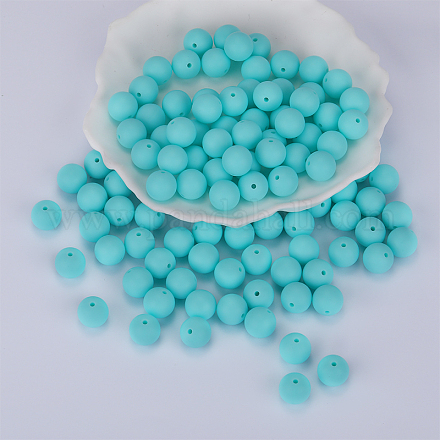 Круглые силиконовые фокусные бусины SI-JX0046A-82-1