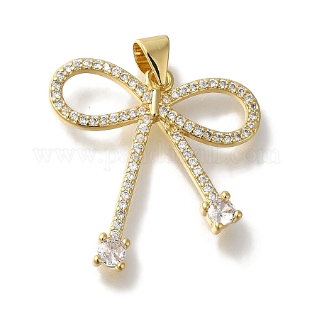 Подвеска с бантом из латуни KK-U019-28G-1