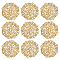 Iron Filigree Joiners Links, Flat Round, Golden, 35.5x0.7mm, Hole: 1.4mm