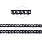 304 Stainless Steel Cuban Link Chains, Chunky Chains, Unwelded, with Spool, Electrophoresis Black, Link: 10x7x1.8mm, about 32.8 Feet(10m)/roll