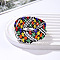 Bohemian Style Glass Seed Beaded Bracelets for Women, Flower, Colorful, 6-3/4 inch(17cm)