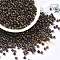 Glass Seed Beads, Half Plated, Inside Colours, Round Hole, Round, Coconut Brown, 4x3mm, Hole: 1.4mm, 111pcs/10g