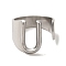 Non-Tarnish 201 Stainless Steel Finger Rings, Letter U, Inner Diameter: 18mm