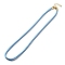 Nylon Milan Cord Necklace Making, with Brass Findings and Stainless Steel Claw Lobster Clasps, Golden, Long-Lasting Plated, Light Sky Blue, 17.91~18.31 inch(45.5~46.5cm)