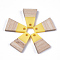 Resin & Wood Pendants, Trapezoid, Yellow, 18x12.5x3~4mm, Hole: 2mm