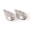 Tarnish Resistant 304 Stainless Steel Pendants, Corn, Stainless Steel Color, 19x10x6.5mm, Hole: 1mm