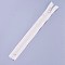 Garment Accessories, Nylon Closed-end Zipper, Zip-fastener Components, Floral White, 23.5~24x2.5cm