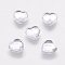 Taiwan Acrylic Rhinestone Cabochons, Back Plated, Flat Back and Faceted, Heart, Silver, 6mm