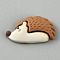Forest Theme Opaque Resin Decoden Cabochons, Hedgehog Shape, Other Animal, 16x27x6mm