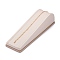 Wooden Clovered with PU Leather Bracelet Displays Stand, with Sponge and Paper Card, Rectangle, Antique White, 21.3x5.8x4.75cm