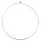 Brass Necklace Making, Rigid Necklaces, Silver Color Plated, Size: necklace: about 145mm inner diameter, wire: about 1.3mm