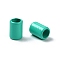 Column Rack Plating Spray Painted Alloy Beads for Jewelry Making, Cadmium Free & Nickel Free & Lead Free, Turquoise, 6.5x4.5mm, Hole: 3.3mm