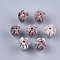 Synthetic Coral Beads, Dyed, Flower Bud, Rosy Brown, 8.5x7mm, Hole: 1mm