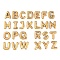 260Pcs 26 Style Ion Plating(IP) 304 Stainless Steel Pendants, Letter A`Z Charm, Letter A~Z, 17.5~18.5x11~20x4.5~5mm, Hole: 2~2.5mm, 10pcs/style