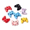 Opaque Resin Pendants, with Platinum Tone Iron Loop, Game Controller, Mixed Color, 24x26x7mm, Hole: 2mm