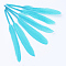 Goose Feather Costume Accessories, Dyed, Deep Sky Blue, 100~175x13~25mm