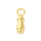 304 Stainless Steel Pendants, Real 18K Gold Plated, Bullet, 22x6.5mm, Hole: 4.5mm