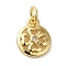 Brass Micro Pave Clear Cubic Zirconia Pendants, Cadmium Free & Nickel Free & Lead Free, Clover, Real 18K Gold Plated, 12x9.5x2.4mm, Hole: 3.2mm