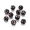 Resin Beads, with Lip Natural Black Shell, Round, Black, 7.5~8.5mm, Hole: 1mm