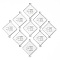 Alloy Links Connectors, Rhombus with Chinese Character, Cadmium Free & Nickel Free & Lead Free, Platinum, 30x24x1.5mm, Hole: 1.8mm