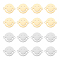 UNICRAFTALE 32Pcs 2 Colors 201 Stainless Steel Connector Charms Flat Round with Smiling Face Link Connectors Metal Laser Cut Double Hole Drop Dangles Pendants for Jewelry Making
