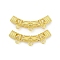 Alloy Hollow Carved Tube Chandelier Component Links, Cadmium Free & Lead Free, Matte Gold Color, 16x41x6mm, Hole: 2mm