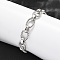 304 Stainless Steel Oval Link Chain Bracelets for Women, Stainless Steel Color, 7-1/8 inch(18cm) Long+28mm Extender