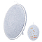 PH PandaHall Velvet Jewellery Organizer Grey Round Necklace Tray Organizer Wood Jewellery Holder With Pearls Hook for Earring Bracelet Necklace Ring Valentine's Day Christmas 7.5x7.7x8 inch