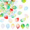 120Pcs 6 Colors Glass Beads, Top Drilled, Leaf, Mixed Color, 28x17x3mm, Hole: 1.2mm
