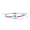 Lampwork Bead Braided Bead Bracelets, Adjustable  Synthetic Fiber Braided Bracelets for Men Women, Column with Evil Eye, Lilac, Inner Diameter: 11 inch(28cm)