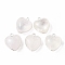 Natural Quartz Crystal Pendants, Rock Crystal Pendants, with Silver Color Plated Brass Findings, Heart Charms, 18~19x15~17x7~10mm, Hole: 2mm