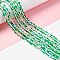Synthetic Moonstone Beads Strands, Round, Medium Spring Green, 6mm, Hole: 0.8mm, about 63pcs/strand, 14.57''~15.55''(37~39.5cm)