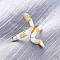 Brass Micro Pave Clear Cubic Zirconia Cuff Rings for Women, Snake, with Enamel, Rack Plating, Cadmium Free & Lead Free, Lasting Plated, Real 18K Gold Plated, White, Inner Diameter: 18.3mm