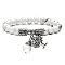 8mm Natural Howlite Stretch Bracelets, Tree of Life Alloy Charm  Bracelets for Women Men, Antique Silver