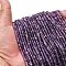 Natural Amethyst Beads Strands, Faceted, Rondelle, 4x3mm, Hole: 0.7mm, about 131pcs/strand, 15.35 inch(39cm)