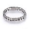 304 Stainless Steel Curb Chains Bracelets, with Bayonet Clasps, Antique Silver, 7-7/8 inch(20cm), 10x5.5mm