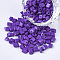 6/0 Baking Paint Glass Seed Beads, Oblique Cut Beads, Opaque Colours, Blue Violet, 6/0, 4~8x3.5~4.5x2.5~3mm, Hole: 0.9mm, about 5000pcs/bag
