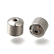 201 Stainless Steel Beada, Column, Stainless Steel Color, 4x4mm, Hole: 0.9mm
