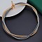Alloy Wrap Round Snake Chain 3-Strand Choker Necklaces for Women Men, Mixed Color, 18.11 inch(46cm)