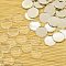 Brass Cabochons Settings and Flat Round Transparent Clear Glass Cabochons, Cadmium Free & Lead Free, Silver Color Plated, Tray: 18mm, Glass: 18x4mm