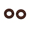 Poplar Wood Dyed Linking Rings, Saddle Brown, 17x2mm, Inner Diameter: 1.8mm