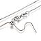 Adjustable Electroplate Brass Venetian Chain Necklace, Long-Lasting Plated, with Lobster Claw Clasps and Round Beads, Platinum, 18.3 inch(46.5cm)