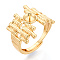 Brass Cup Peg Ring Settings, Adjustable Ring Settings for Half Drilled Beads, Cadmium Free & Nickel Free & Lead Free, Real 18K Gold Plated, 20~21mm, Inner Diameter: 18.2mm, Pin: 0.7~1mm