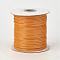 Eco-Friendly Korean Waxed Polyester Cord, Orange, 1mm, about 169.51~174.98 Yards(155~160m)/Roll