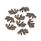 Metal Alloy Links connectors, Cadmium Free & Lead Free, Leaf, Antique Bronze, 15x9x1mm, Hole: 2mm