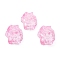 Glass Beads, Fox, Pearl Pink, 20x19x15mm, Hole: 1.2mm